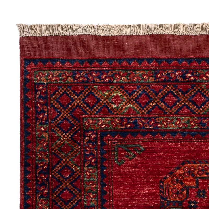 Afghan Teppich 122x182cm - Orientteppich - rot