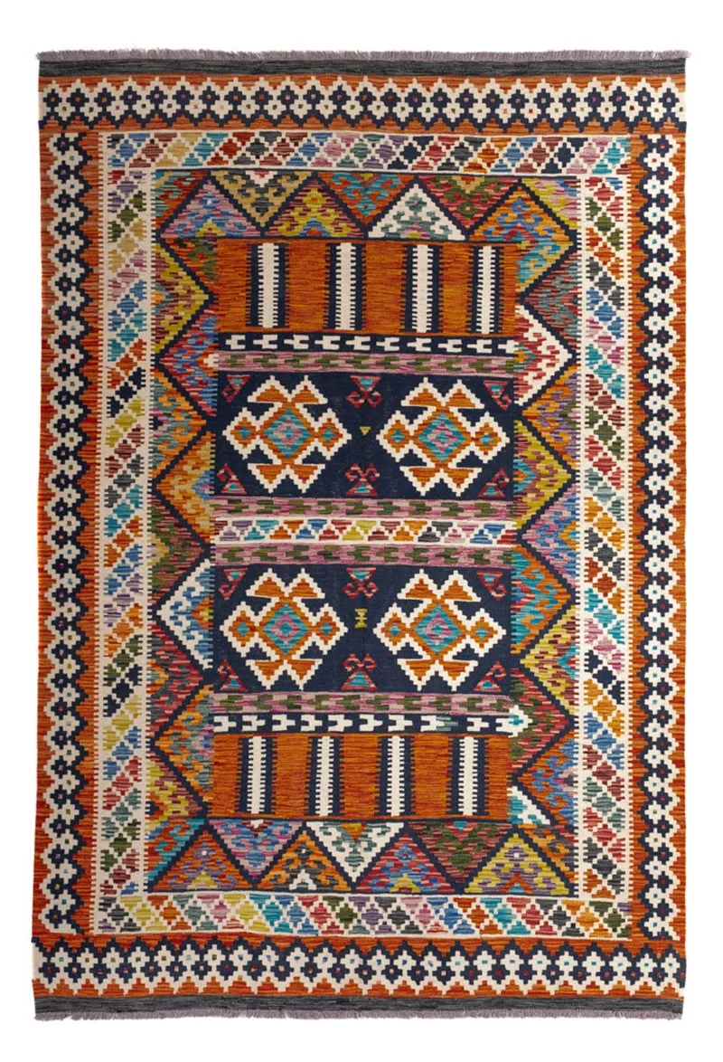 Kelim Maimene Teppich 176x247cm - mehrfarbig