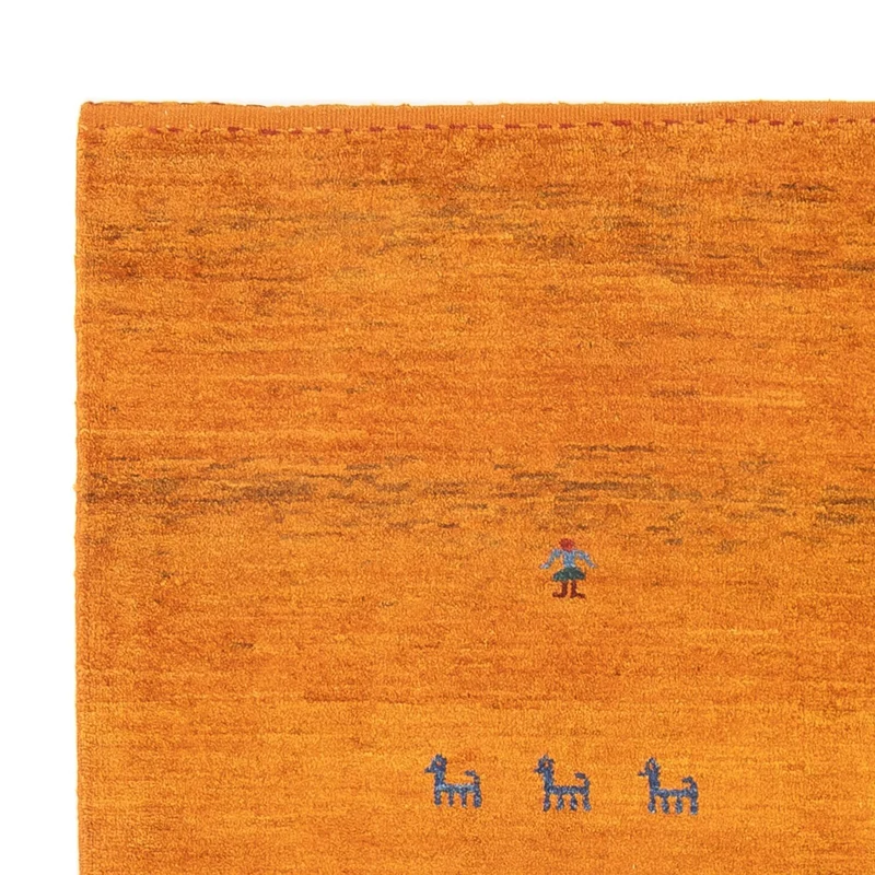 Gabbeh Persisch Teppich 115x176cm - Perserteppich Wollteppich - orange