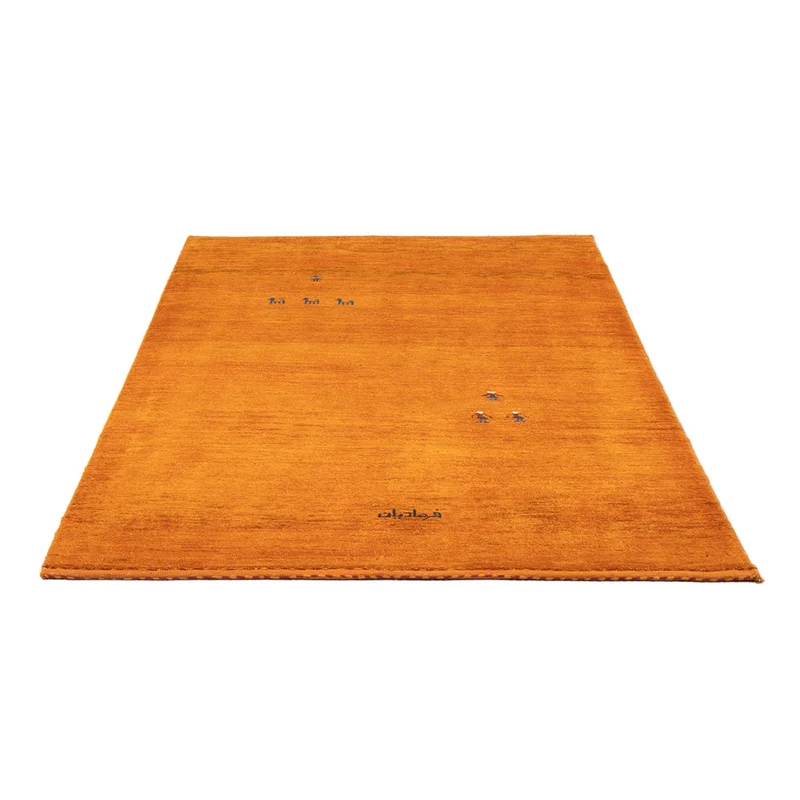 Gabbeh Persisch Teppich 115x176cm - Perserteppich Wollteppich - orange