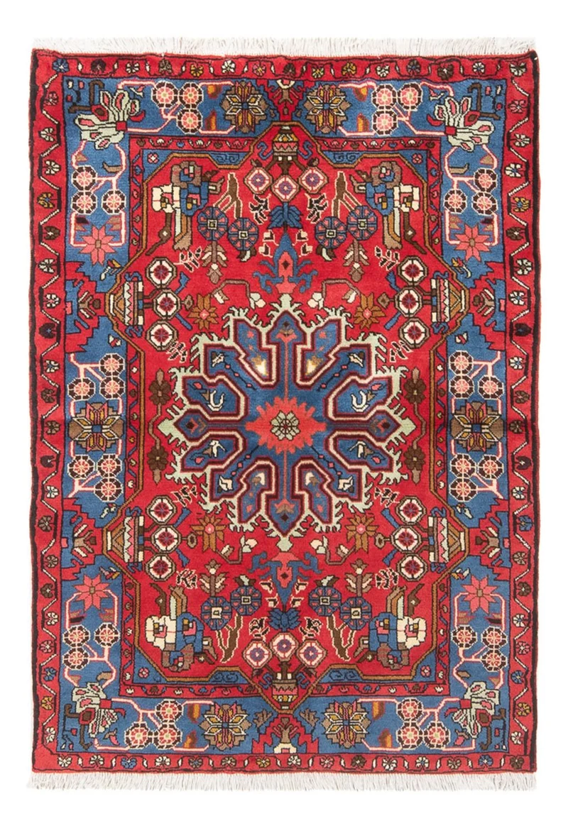 Nahavand Teppich 100x140cm - Perserteppich - rot
