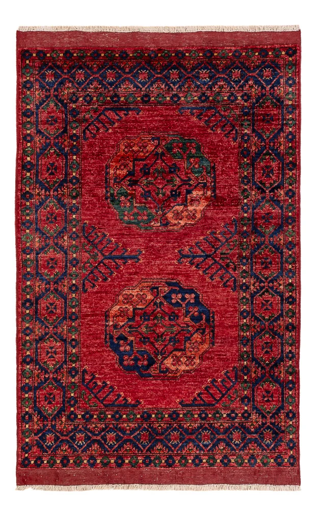 Afghan Teppich 100x150cm - Orientteppich - rot