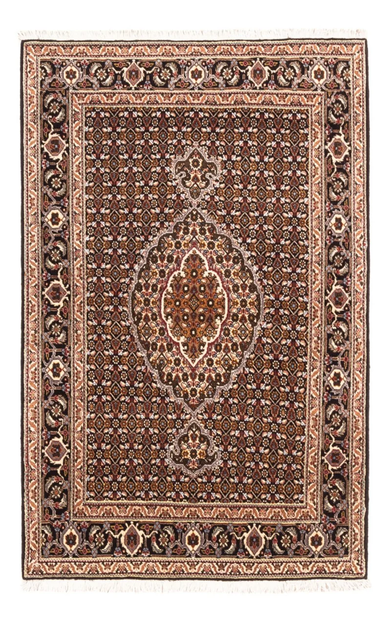 Täbriz - 40 Raj Teppich 102x150cm - Perserteppich - dunkelblau