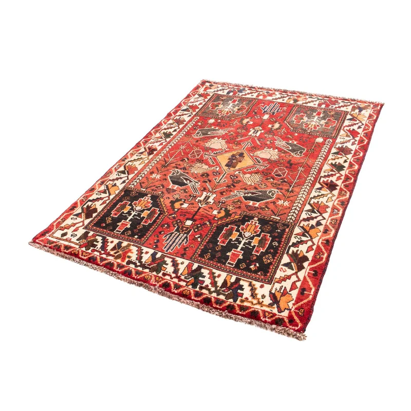 Shiraz Teppich 110x160cm - Perserteppich - dunkelrot