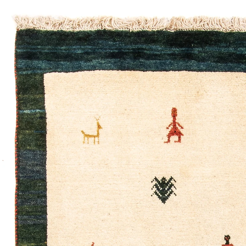 Gabbeh Persisch Teppich 100x152cm - Perserteppich Wollteppich - mehrfarbig