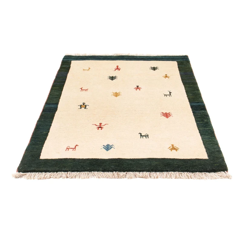 Gabbeh Persisch Teppich 100x152cm - Perserteppich Wollteppich - mehrfarbig