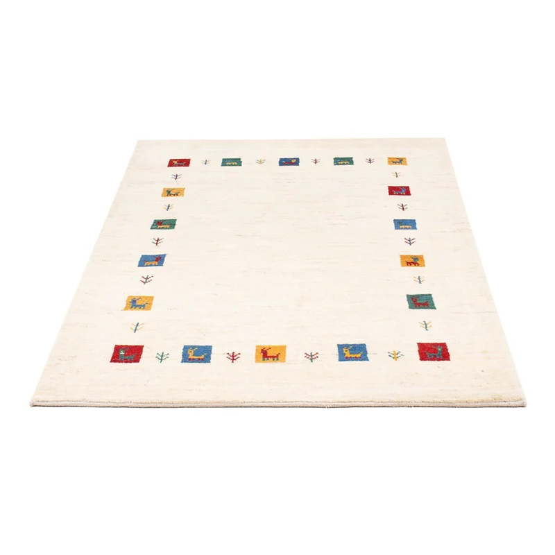 Gabbeh Persisch Teppich 100x151cm - Perserteppich Wollteppich - mehrfarbig
