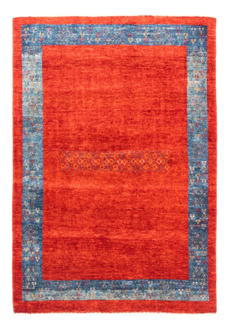 Gabbeh Persisch Teppich 101x145cm - Perserteppich Wollteppich - rot