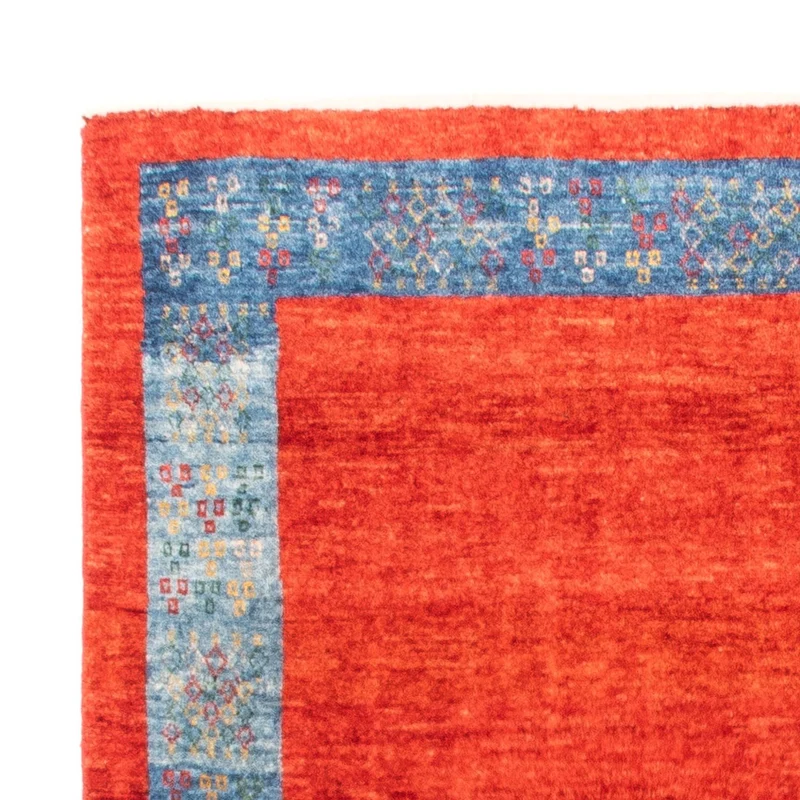 Gabbeh Persisch Teppich 101x145cm - Perserteppich Wollteppich - rot