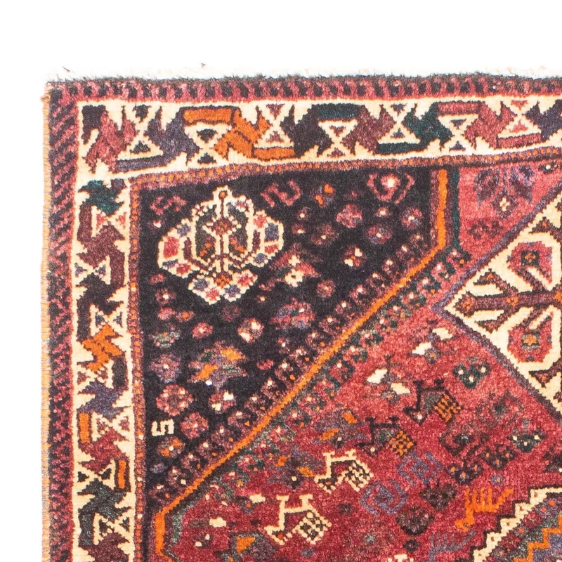 Shiraz Teppich 110x160cm - Perserteppich - dunkelrot