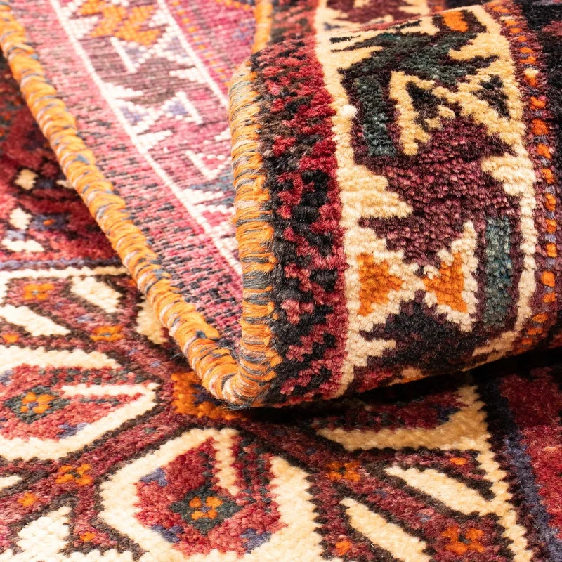 Shiraz Teppich 110x160cm - Perserteppich - dunkelrot