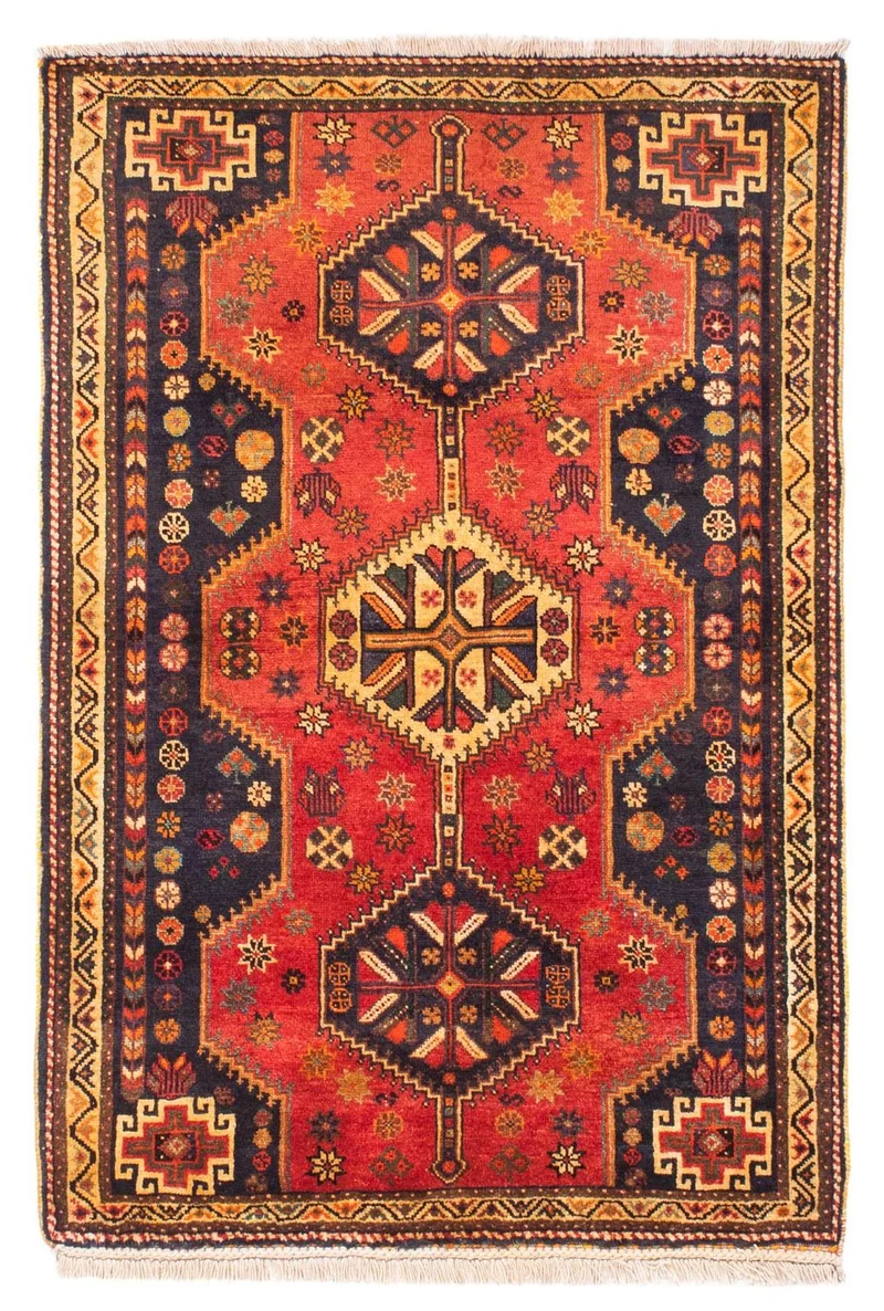 Shiraz Teppich 116x170cm - Perserteppich - dunkelrot