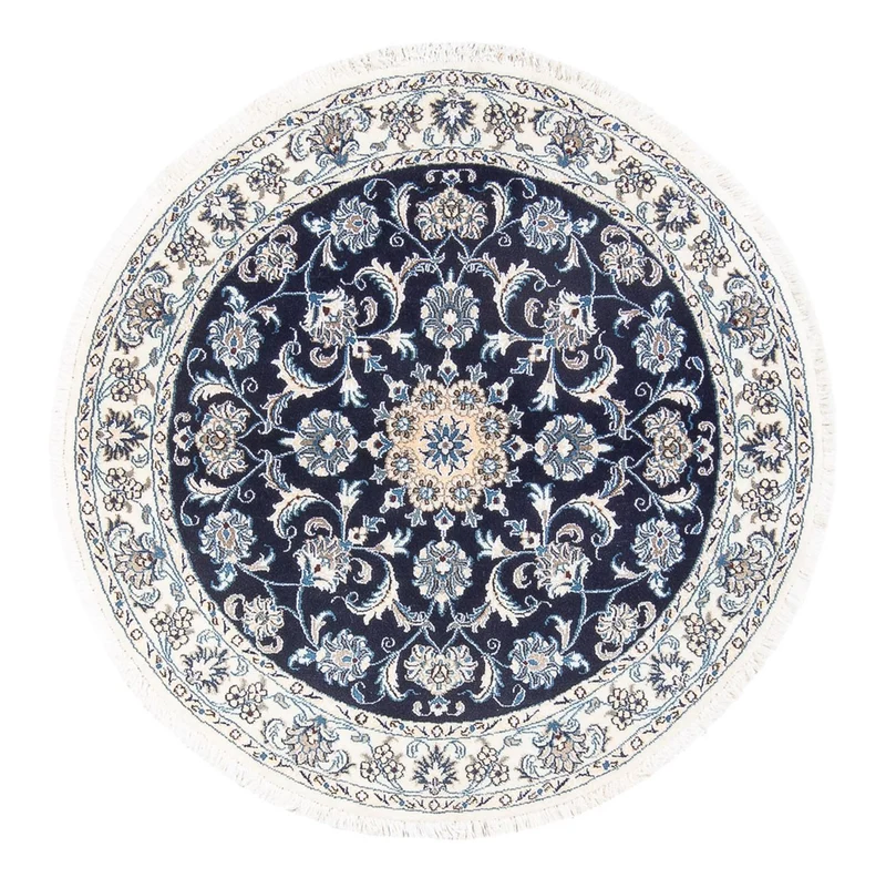 Nain Teppich 150x150cm - Perserteppich - dunkelblau