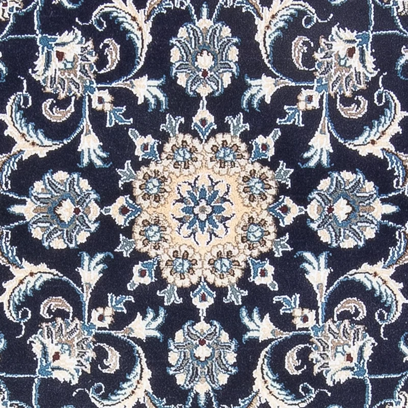 Nain Teppich 150x150cm - Perserteppich - dunkelblau