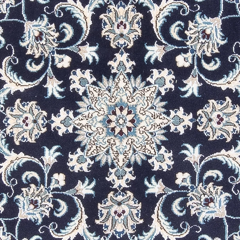 Nain Teppich 150x150cm - Perserteppich - dunkelblau