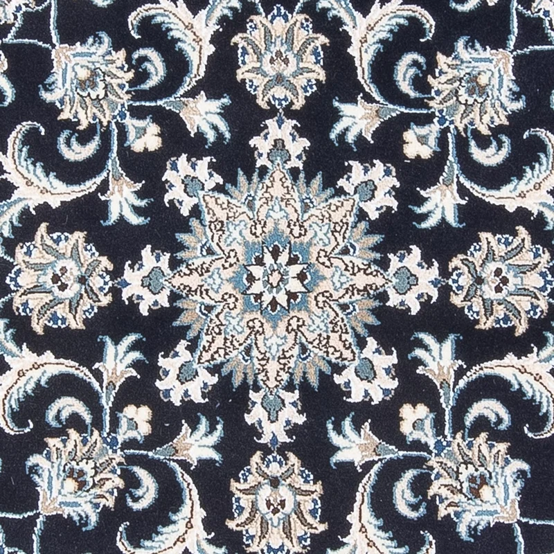 Nain Teppich 150x150cm - Perserteppich - dunkelblau