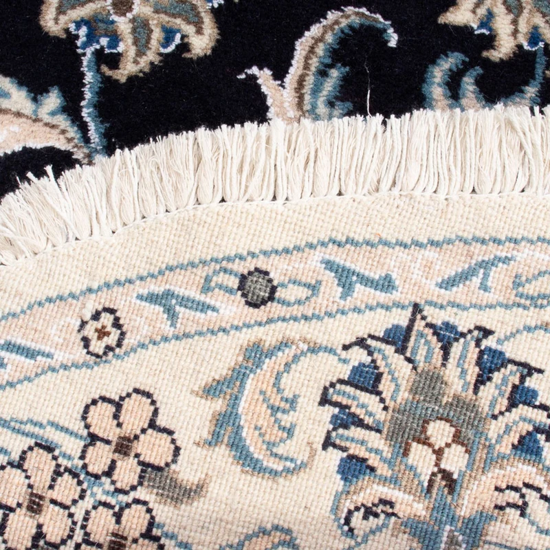 Nain Teppich 150x150cm - Perserteppich - dunkelblau