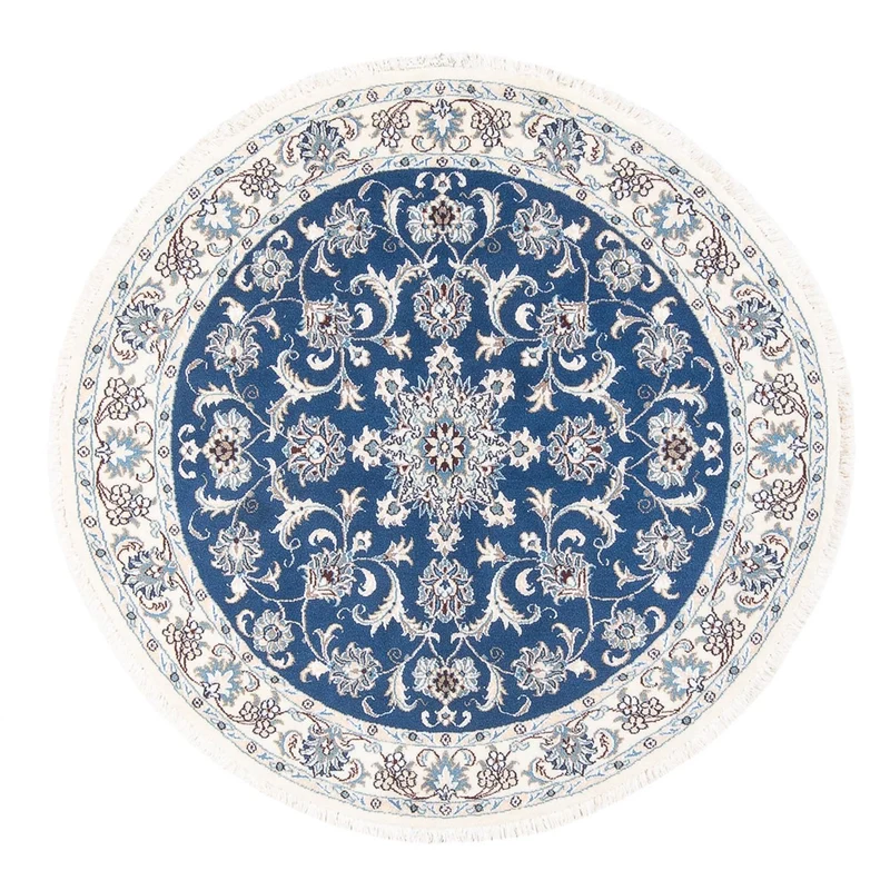 Nain Teppich 150x150cm - Perserteppich - blau
