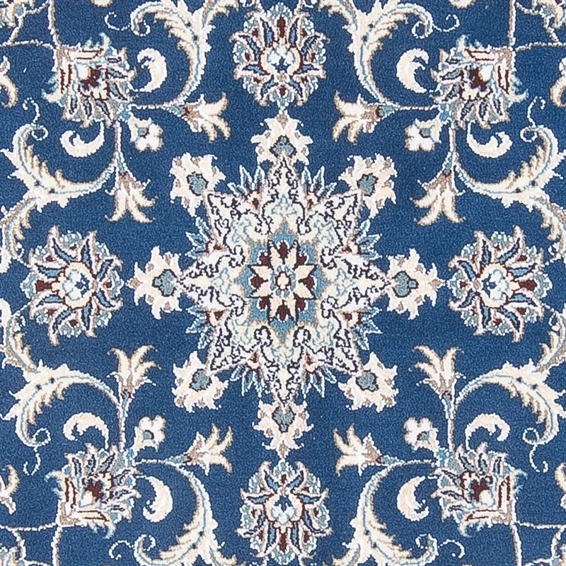 Nain Teppich 150x150cm - Perserteppich - blau