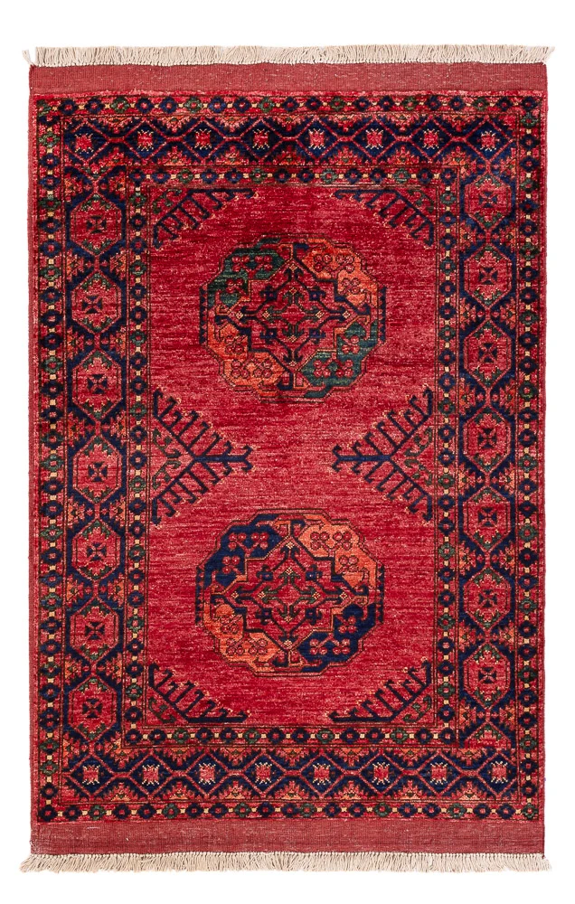 Afghan Teppich 102x151cm - Orientteppich - rot