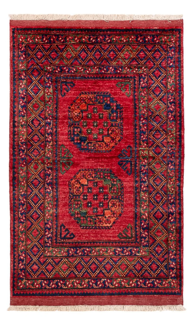 Afghan Teppich 100x155cm - Orientteppich - rot