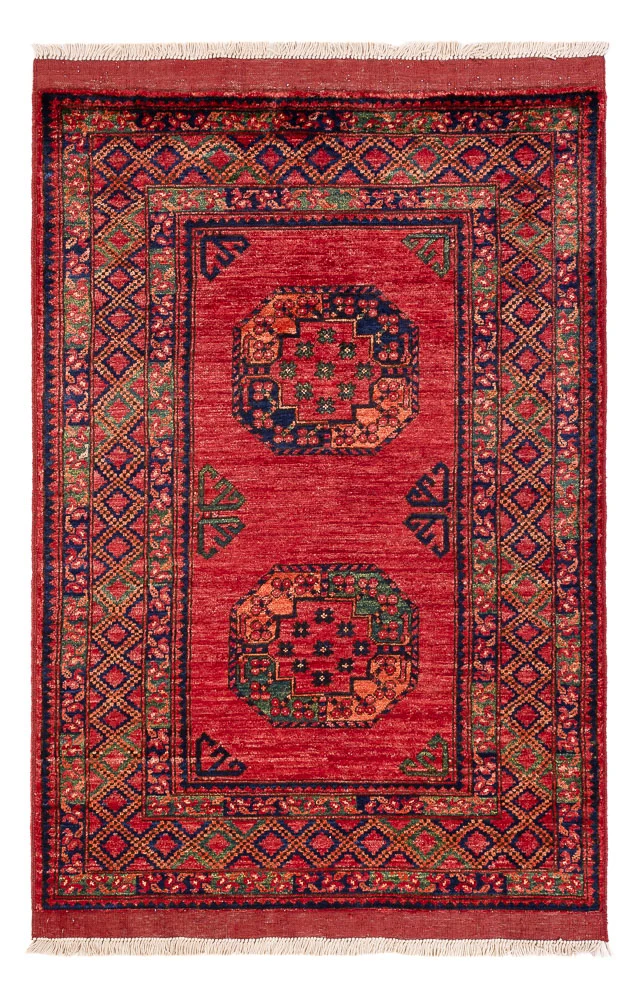 Afghan Teppich 101x151cm - Orientteppich - rot