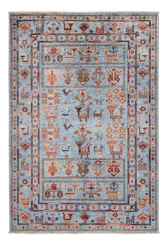 Ariana Teppich 104x154cm - Orientteppich - hellblau