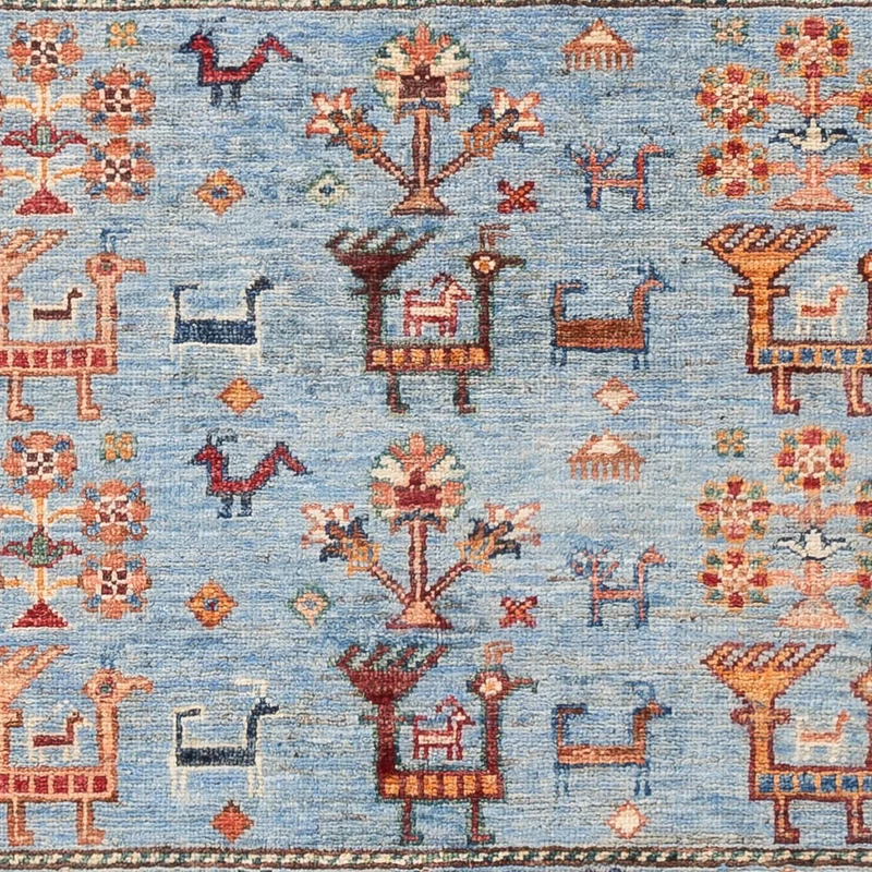 Ariana Teppich 104x154cm - Orientteppich - hellblau