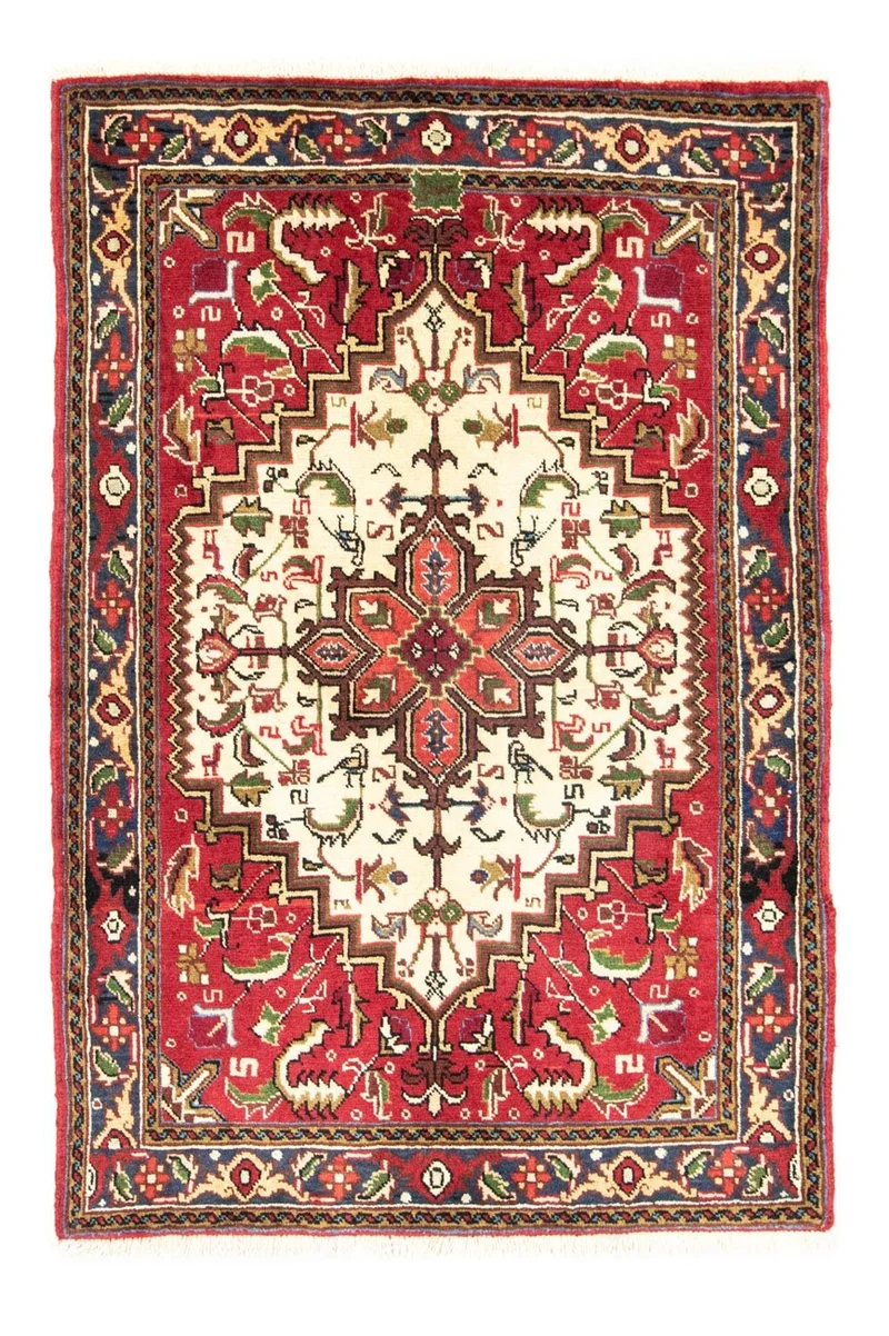 Heriz Teppich 100x143cm - Perserteppich - rot