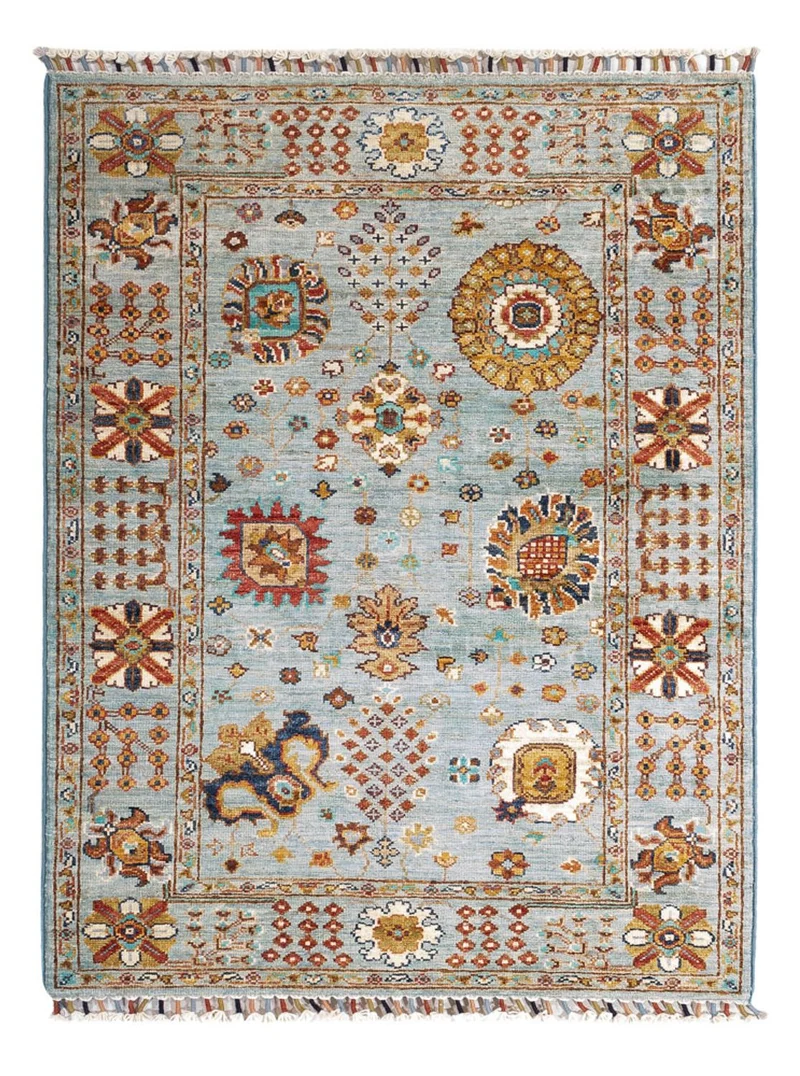Ariana Teppich 86x119cm - Orientteppich - hellblau
