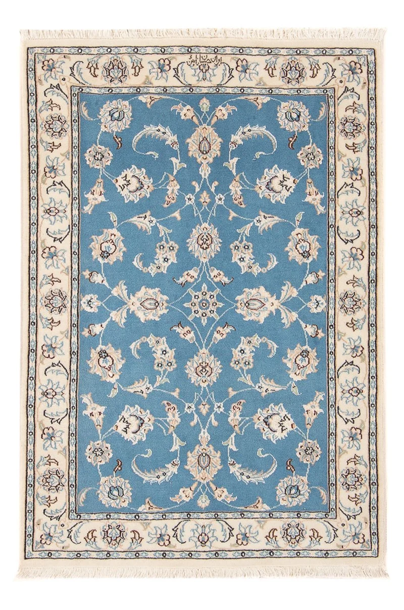 Nain - 6La Teppich 80x120cm - Perserteppich - hellblau