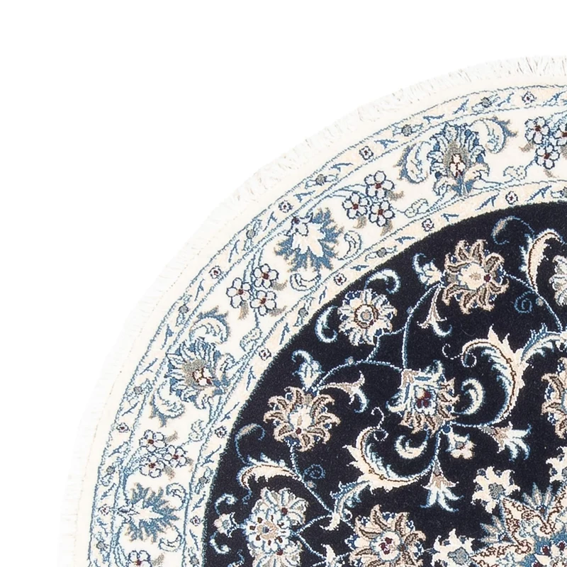 Perserteppich - Nain rund - 150 x 150 cm - dunkelblau