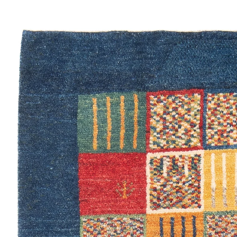 Gabbeh Persisch Teppich 101x146cm - Perserteppich Wollteppich - mehrfarbig