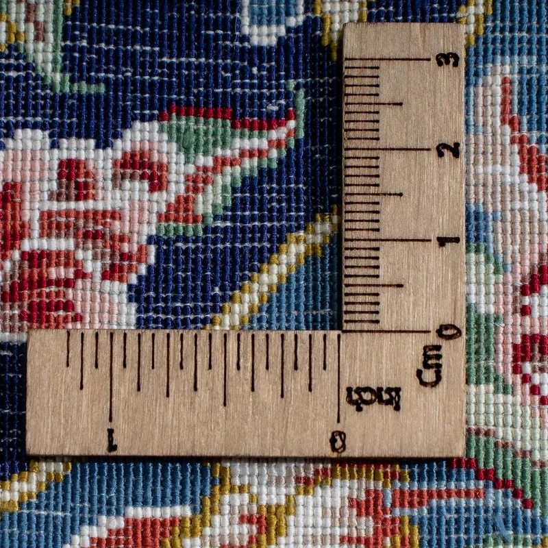 Ghom - Seide Teppich 28x40cm - Perserteppich - dunkelblau