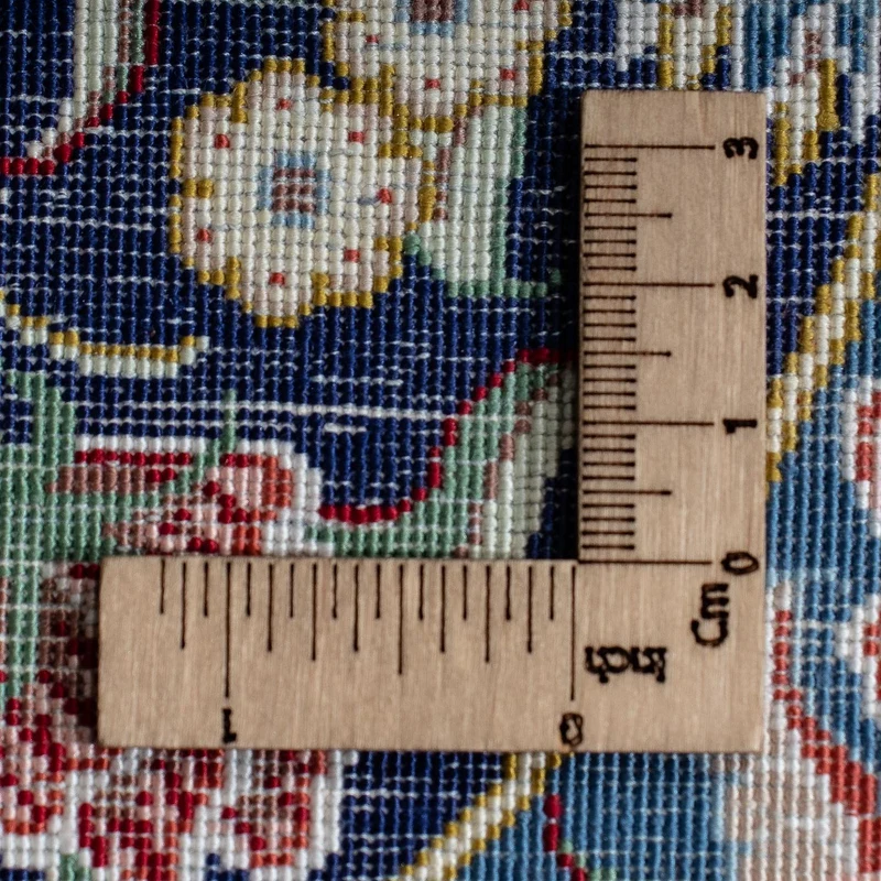 Ghom - Seide Teppich 28x40cm - Perserteppich - dunkelblau