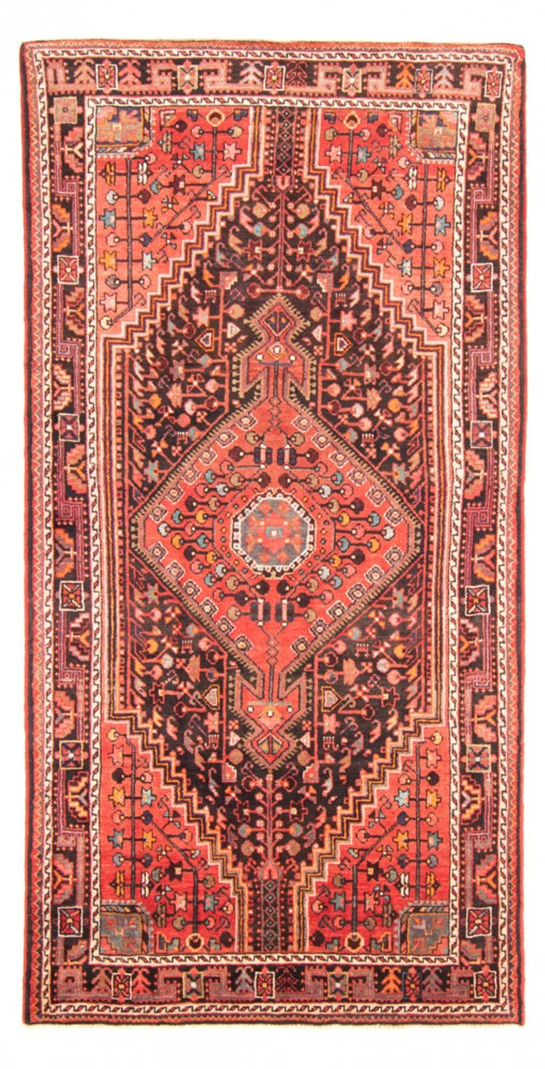 Hamadan Teppich 150x280cm - Perserteppich - dunkelblau