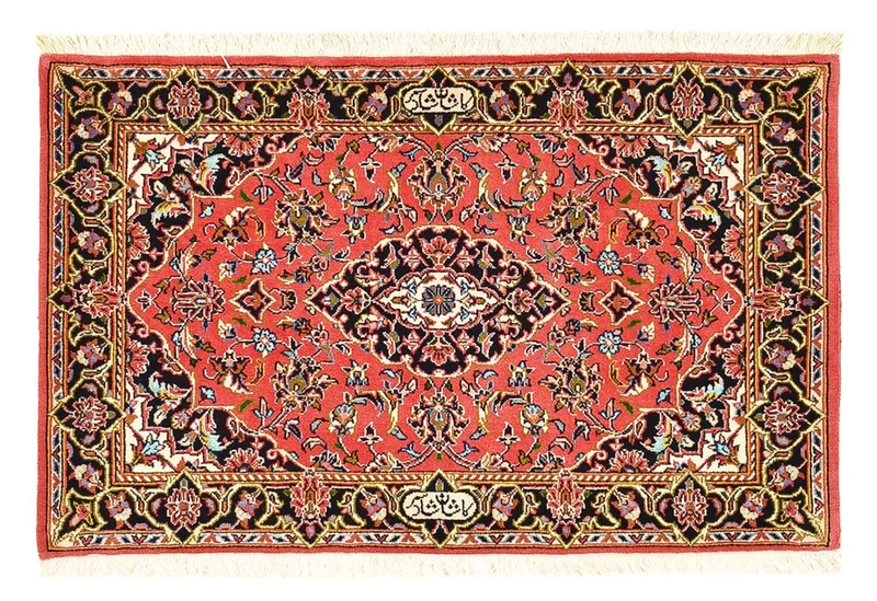 Keshan Teppich 70x100cm - Perserteppich - rot