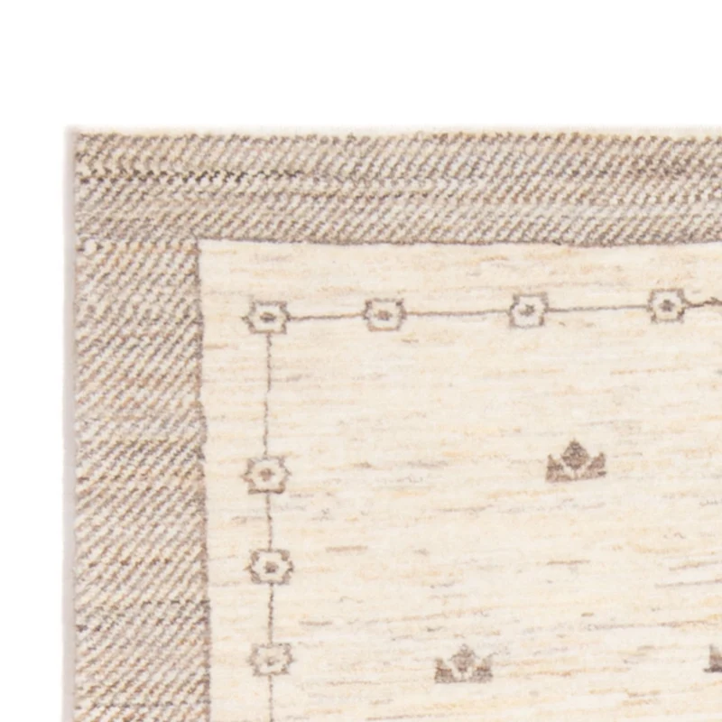 Gabbeh Persisch Teppich 96x145cm - Perserteppich Wollteppich - hellbeige