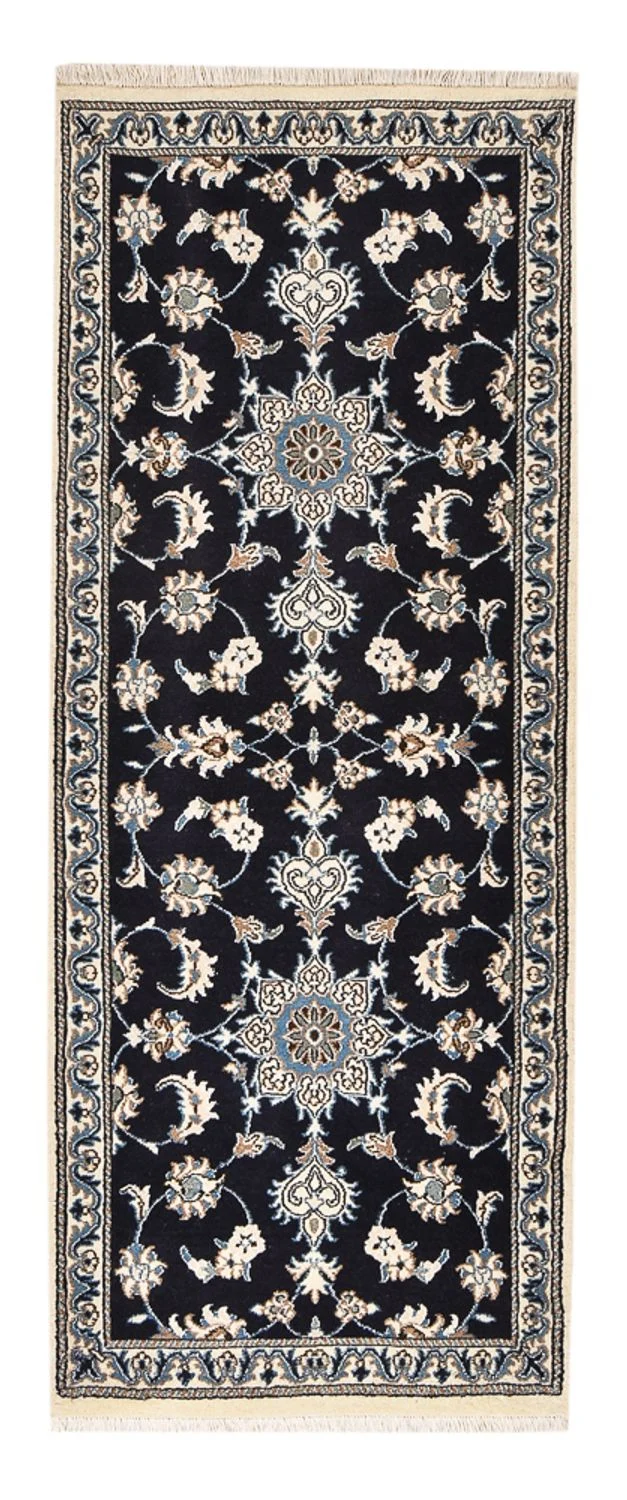 Nain - 12La Teppich 79x200cm - Perserteppich - dunkelblau