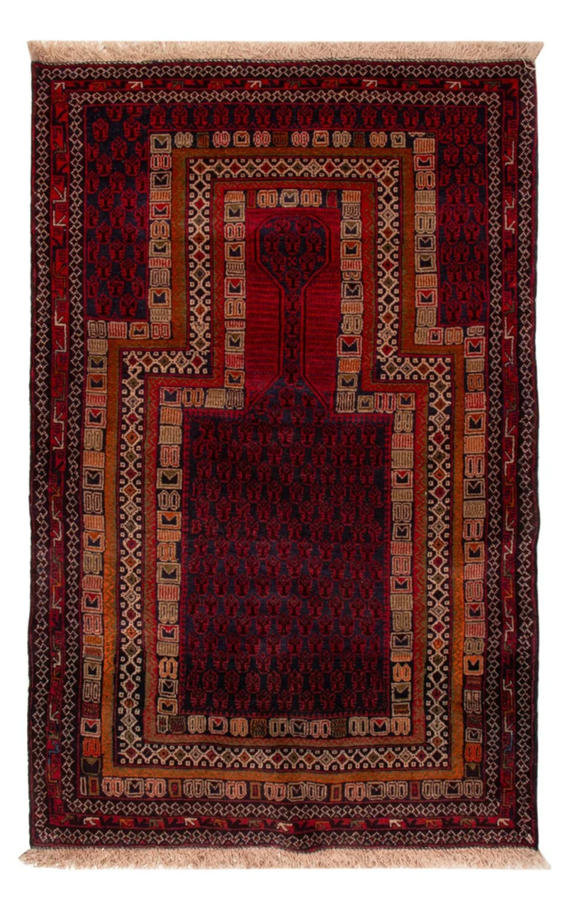 Belutsch Teppich 91x138cm - Orientteppich - rot