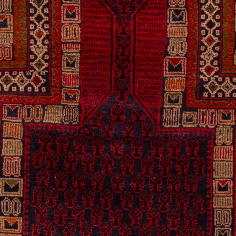 Belutsch Teppich 91x138cm - Orientteppich - rot