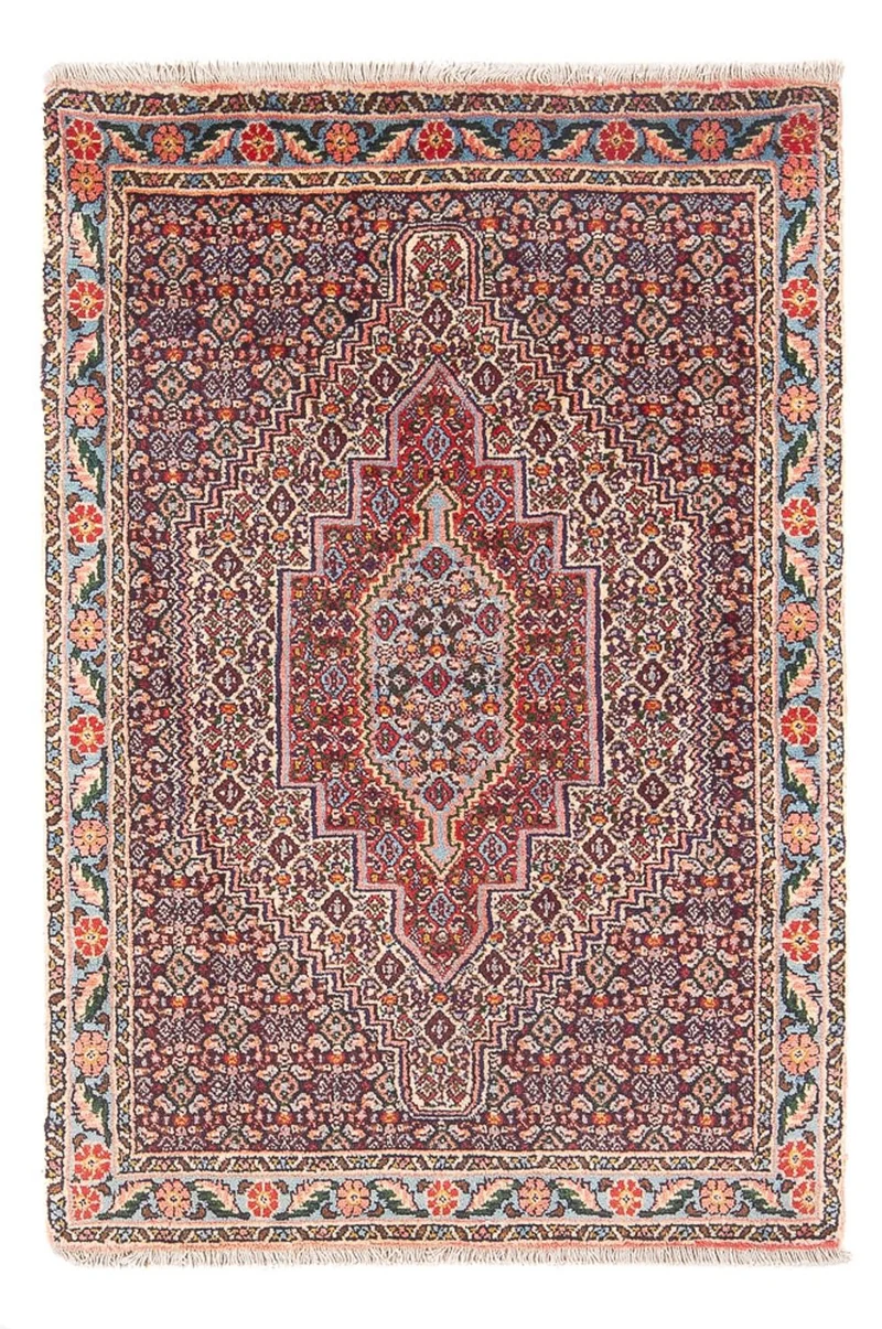 Senneh Teppich 74x112cm - Perserteppich - dunkelblau