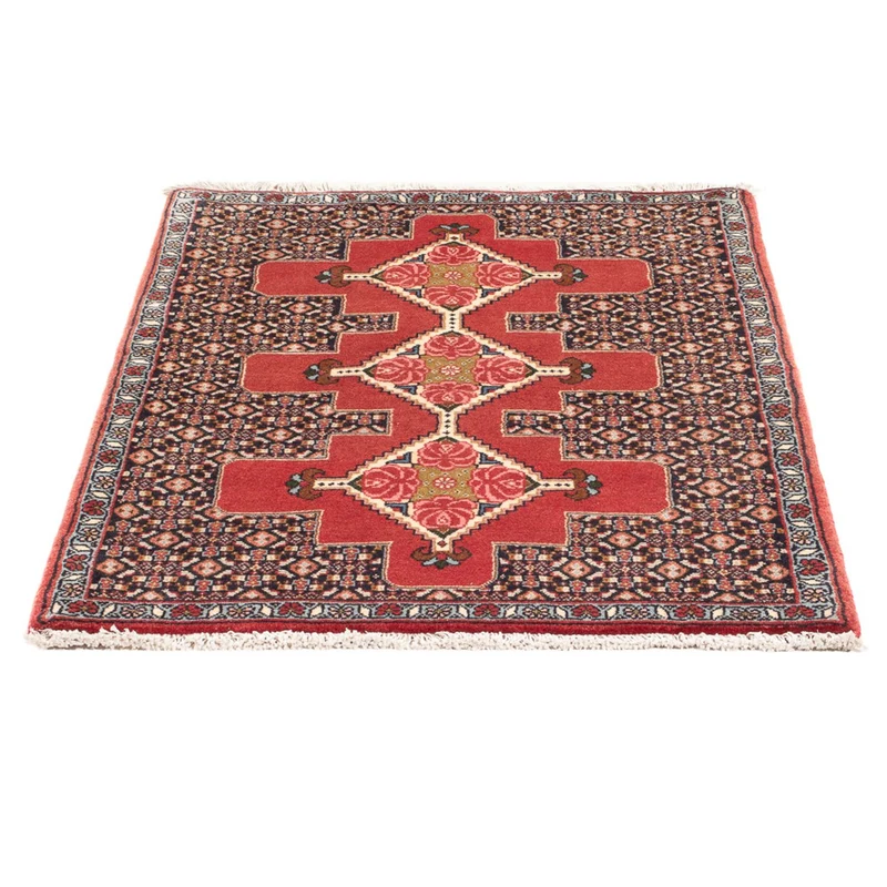 Senneh Teppich 75x102cm - Perserteppich - rot