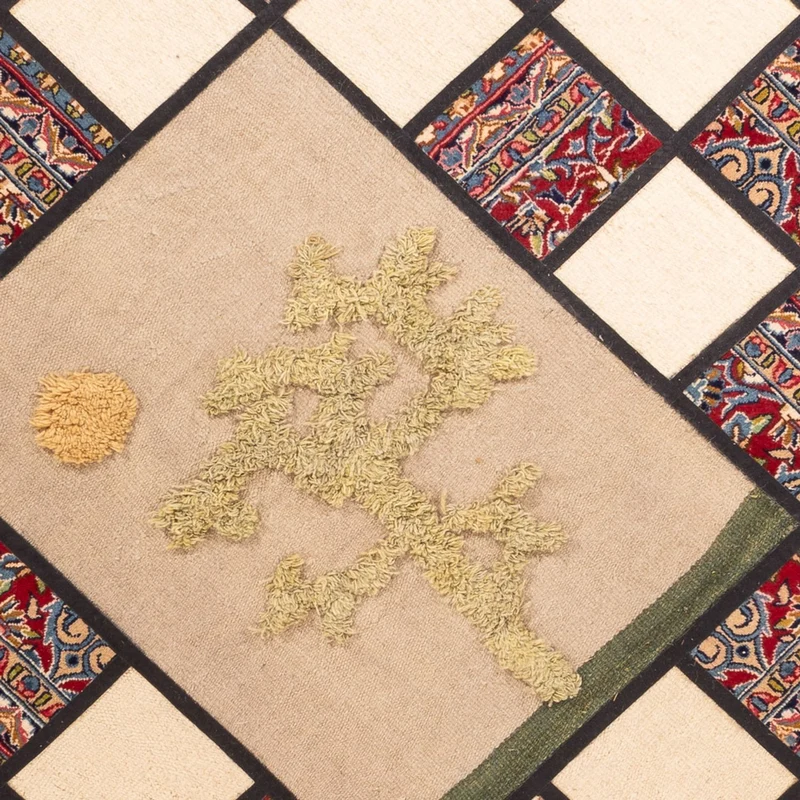 Patchwork Teppich - 135 x 200 cm - mehrfarbig