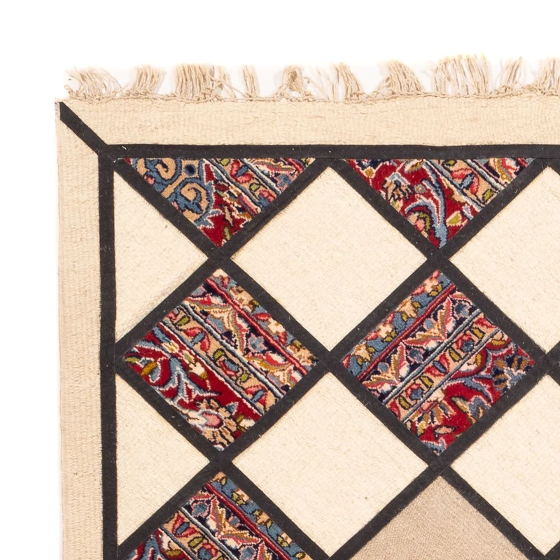 Patchwork Teppich - 135 x 200 cm - mehrfarbig