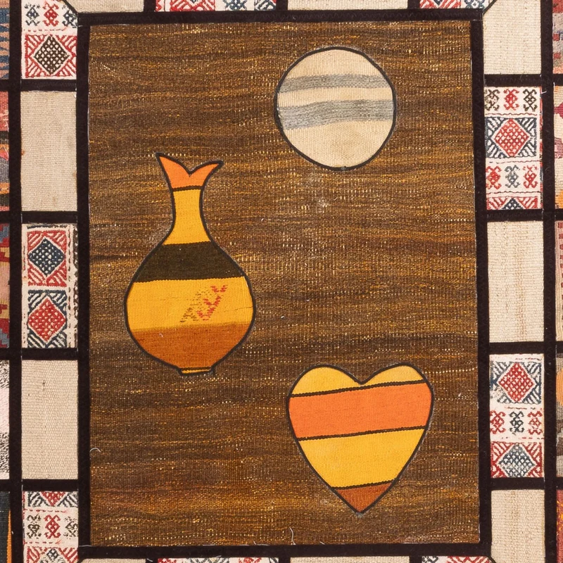 Patchwork Teppich - 135 x 200 cm - mehrfarbig
