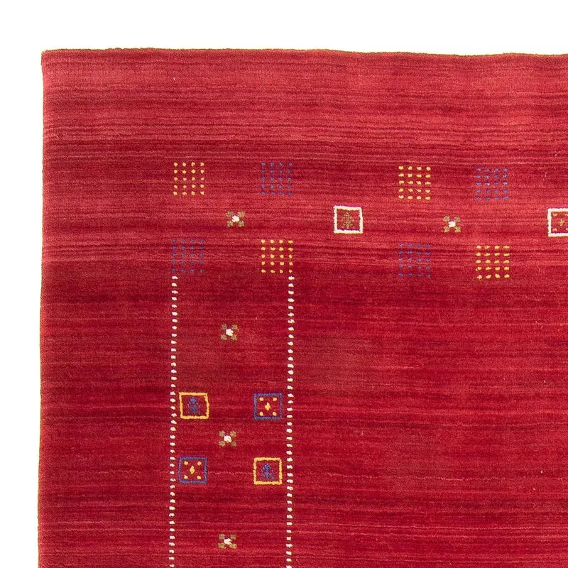 Loribaft Loom Teppich 170x240cm - Wollteppich - dunkelrot