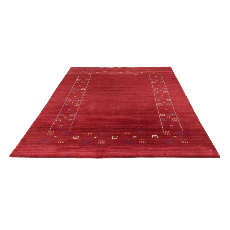 Loribaft Loom Teppich 170x240cm - Wollteppich - dunkelrot