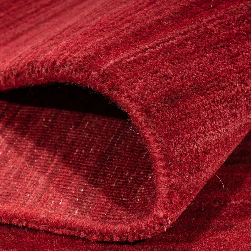 Loribaft Loom Teppich 170x240cm - Wollteppich - dunkelrot