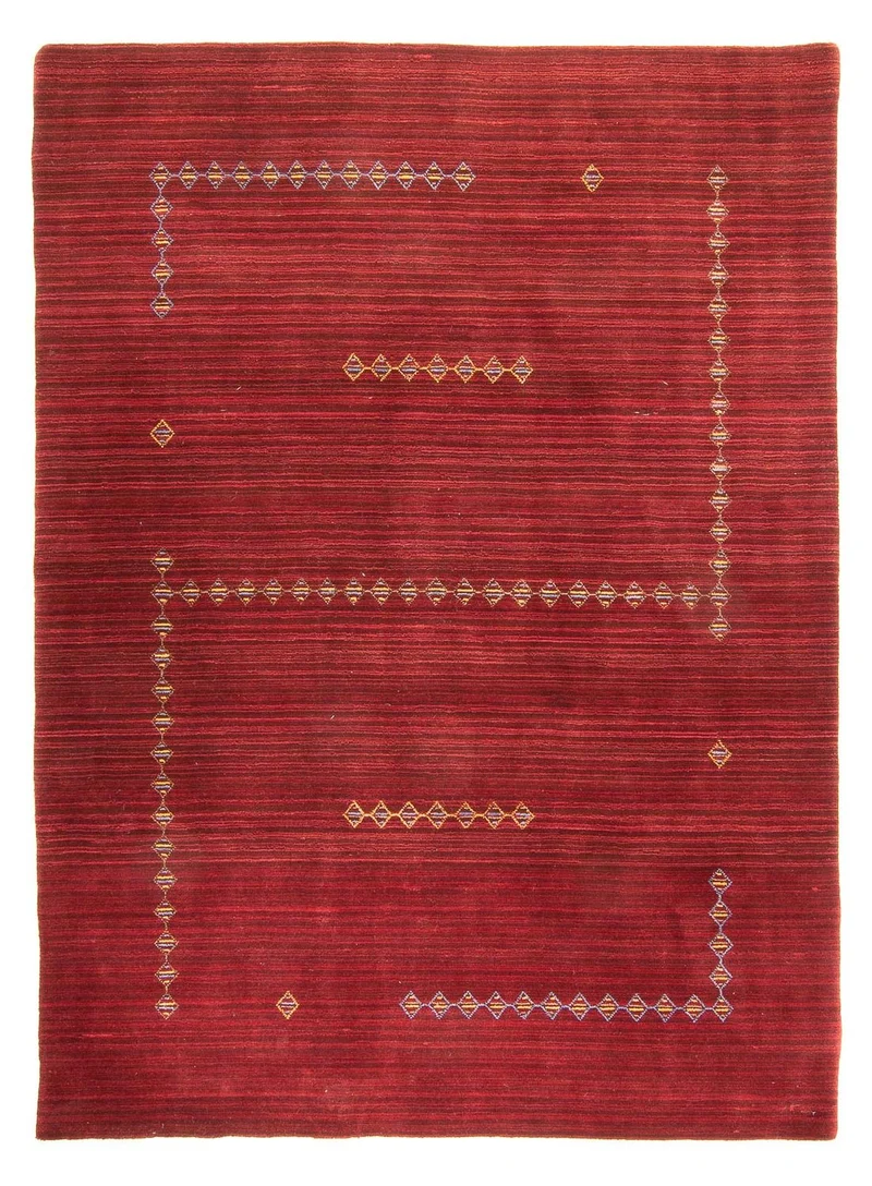 Loribaft Loom Teppich 170x240cm - Wollteppich - dunkelrot